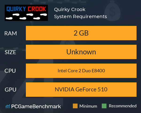 Quirky Crook System Requirements PC Graph - Can I Run Quirky Crook Quirky Crook System Requirements PC Graph - Can I Run Quirky Crook
