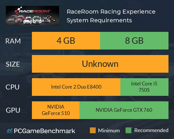 RaceRoom Racing Experience System Requirements PC Graph - Can I Run RaceRoom Racing Experience