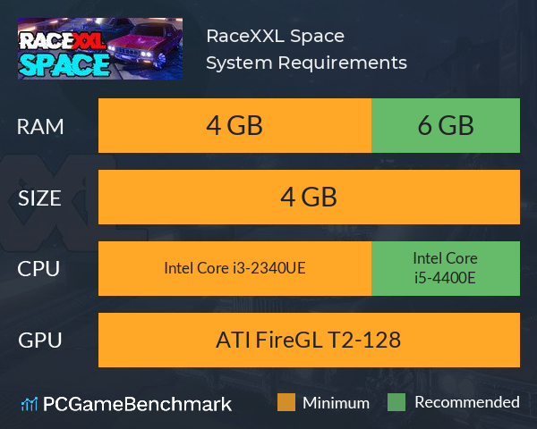 RaceXXL Space System Requirements PC Graph - Can I Run RaceXXL Space RaceXXL Space System Requirements PC Graph - Can I Run RaceXXL Space