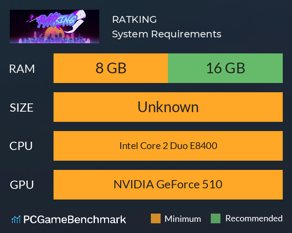 RATKING System Requirements PC Graph - Can I Run RATKING RATKING System Requirements PC Graph - Can I Run RATKING