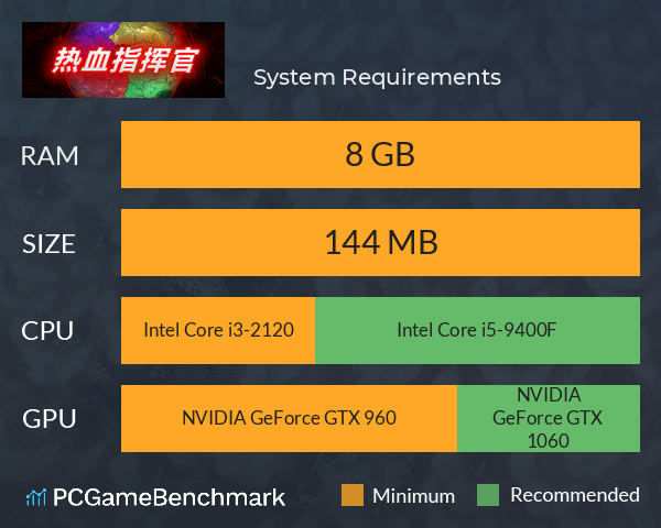 热血指挥官 System Requirements PC Graph - Can I Run 热血指挥官 热血指挥官 System Requirements PC Graph - Can I Run 热血指挥官