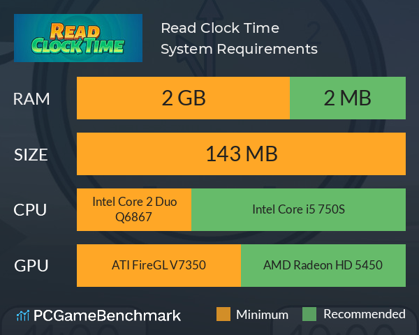 Read Clock Time System Requirements PC Graph - Can I Run Read Clock Time Read Clock Time System Requirements PC Graph - Can I Run Read Clock Time