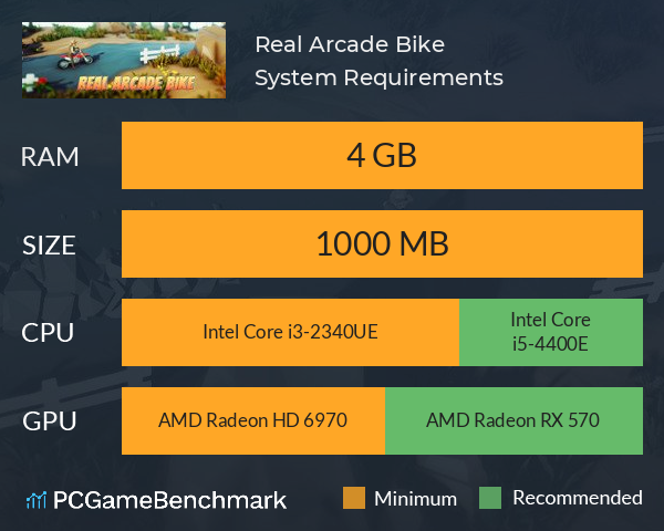 Real Arcade Bike System Requirements PC Graph - Can I Run Real Arcade Bike Real Arcade Bike System Requirements PC Graph - Can I Run Real Arcade Bike