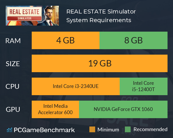 REAL ESTATE Simulator System Requirements PC Graph - Can I Run REAL ESTATE Simulator