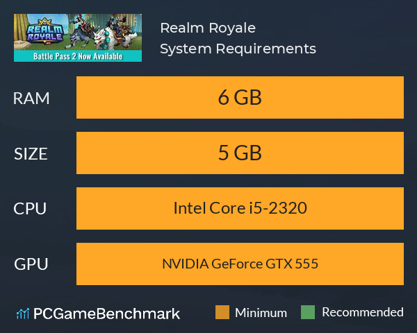 Realm Royale System Requirements PC Graph - Can I Run Realm Royale