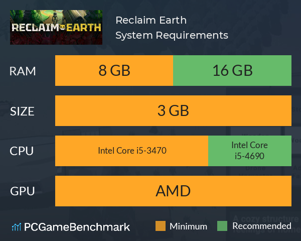 Reclaim Earth System Requirements PC Graph - Can I Run Reclaim Earth Reclaim Earth System Requirements PC Graph - Can I Run Reclaim Earth