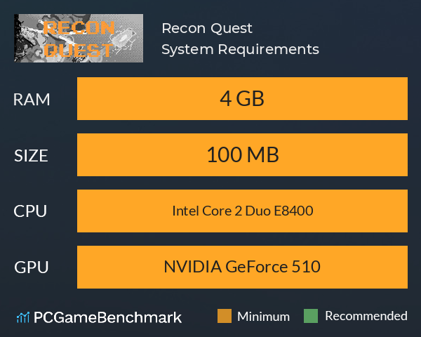Recon Quest System Requirements PC Graph - Can I Run Recon Quest Recon Quest System Requirements PC Graph - Can I Run Recon Quest