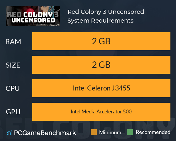 Red Colony 3 Uncensored System Requirements PC Graph - Can I Run Red Colony 3 Uncensored Red Colony 3 Uncensored System Requirements PC Graph - Can I Run Red Colony 3 Uncensored