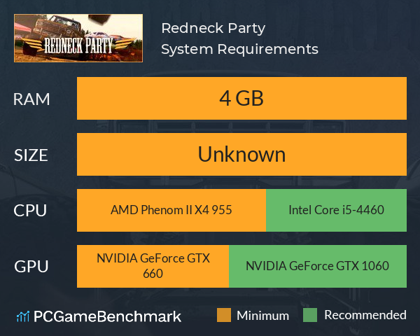 Redneck Party System Requirements PC Graph - Can I Run Redneck Party