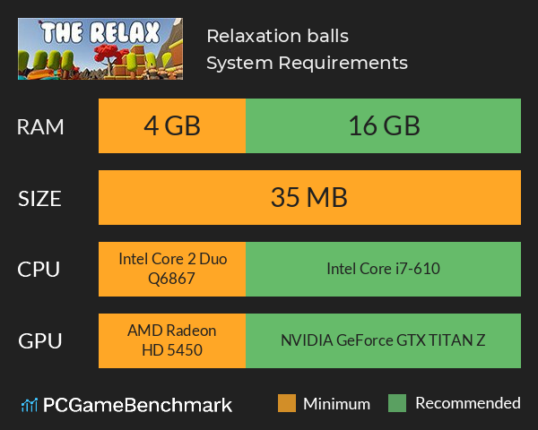 Relaxation balls System Requirements PC Graph - Can I Run Relaxation balls Relaxation balls System Requirements PC Graph - Can I Run Relaxation balls