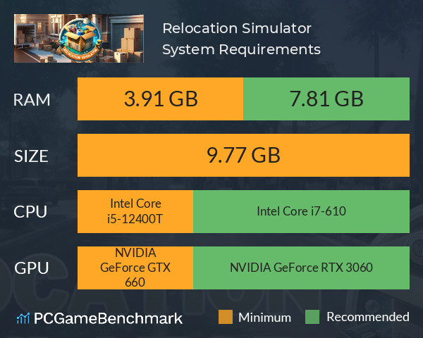 Relocation Simulator System Requirements PC Graph - Can I Run Relocation Simulator