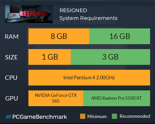 RESIGNED System Requirements PC Graph - Can I Run RESIGNED RESIGNED System Requirements PC Graph - Can I Run RESIGNED