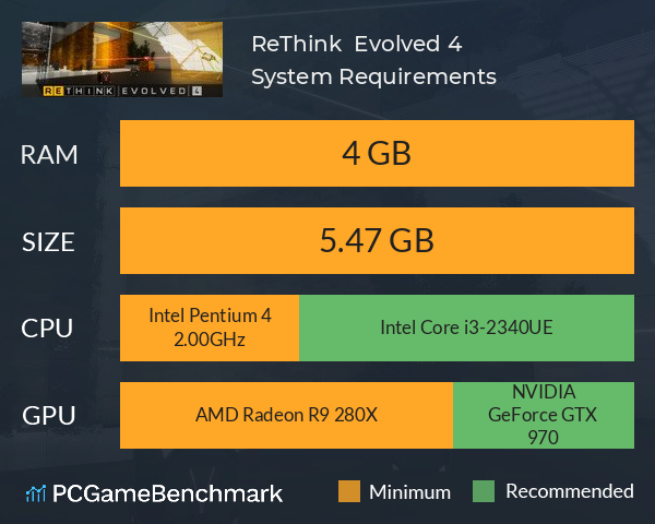 ReThink | Evolved 4 System Requirements PC Graph - Can I Run ReThink | Evolved 4 ReThink | Evolved 4 System Requirements PC Graph - Can I Run ReThink | Evolved 4