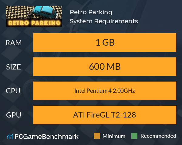 Retro Parking System Requirements PC Graph - Can I Run Retro Parking Retro Parking System Requirements PC Graph - Can I Run Retro Parking