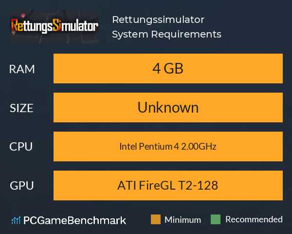 Rettungssimulator System Requirements PC Graph - Can I Run Rettungssimulator Rettungssimulator System Requirements PC Graph - Can I Run Rettungssimulator