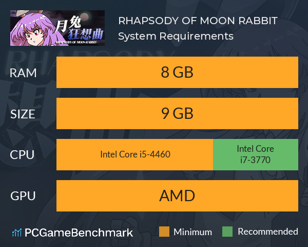 RHAPSODY OF MOON RABBIT System Requirements PC Graph - Can I Run RHAPSODY OF MOON RABBIT RHAPSODY OF MOON RABBIT System Requirements PC Graph - Can I Run RHAPSODY OF MOON RABBIT