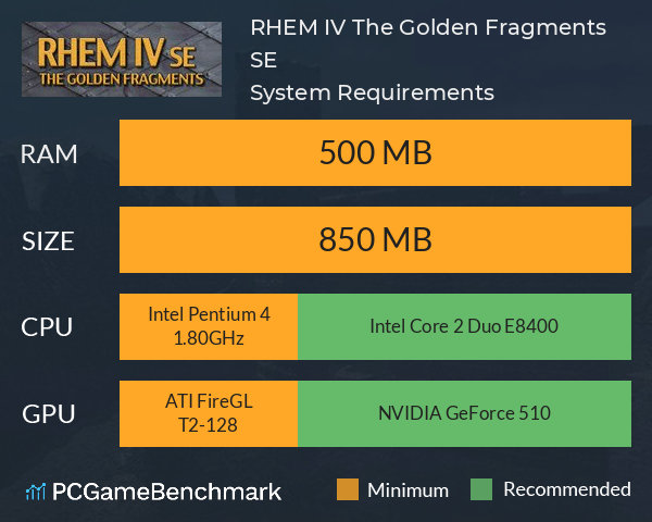 RHEM IV: The Golden Fragments SE System Requirements PC Graph - Can I Run RHEM IV: The Golden Fragments SE