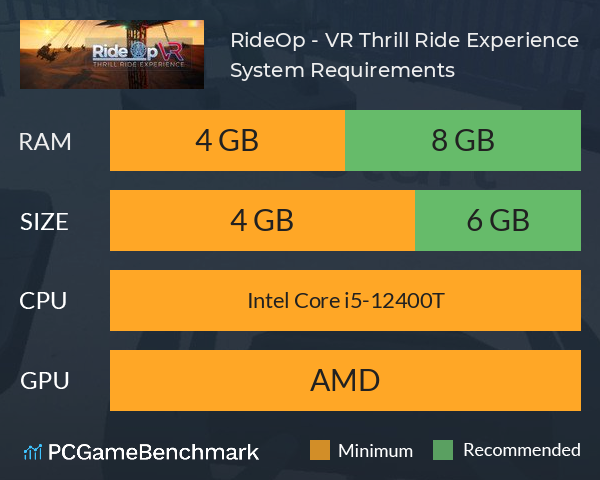 RideOp - VR Thrill Ride Experience System Requirements PC Graph - Can I Run RideOp - VR Thrill Ride Experience