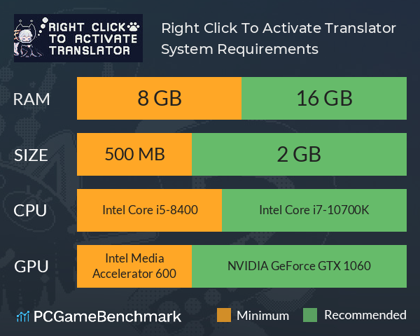 Right Click To Activate Translator System Requirements PC Graph - Can I Run Right Click To Activate Translator Right Click To Activate Translator System Requirements PC Graph - Can I Run Right Click To Activate Translator