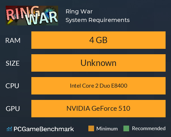 Ring War System Requirements PC Graph - Can I Run Ring War Ring War System Requirements PC Graph - Can I Run Ring War