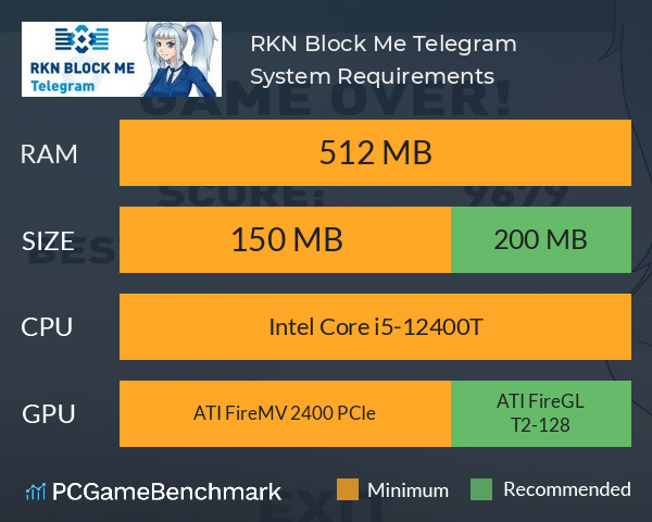 RKN Block Me: Telegram System Requirements PC Graph - Can I Run RKN Block Me: Telegram RKN Block Me: Telegram System Requirements PC Graph - Can I Run RKN Block Me: Telegram