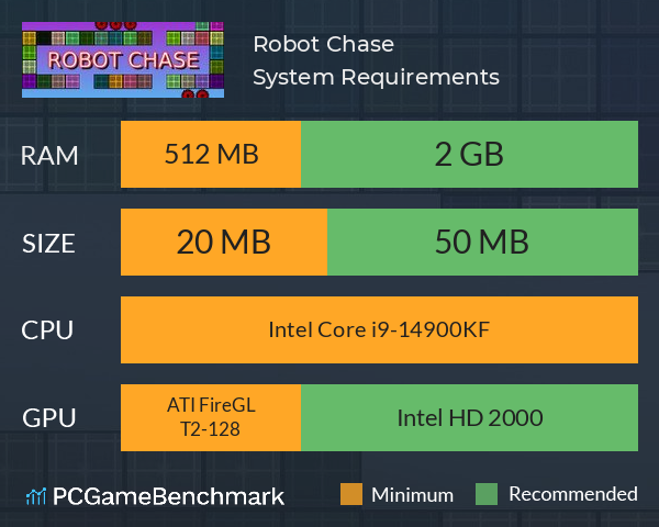 Robot Chase System Requirements PC Graph - Can I Run Robot Chase Robot Chase System Requirements PC Graph - Can I Run Robot Chase
