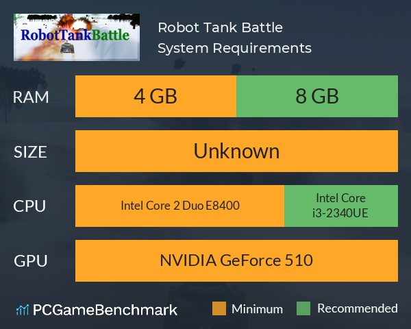 Robot Tank Battle System Requirements PC Graph - Can I Run Robot Tank Battle
