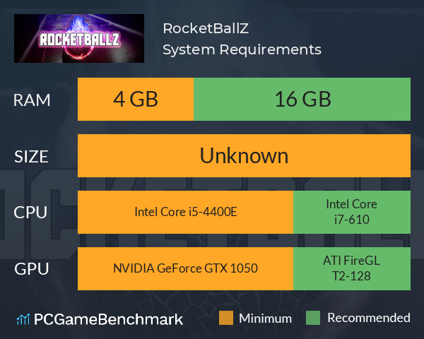 RocketBallZ System Requirements PC Graph - Can I Run RocketBallZ