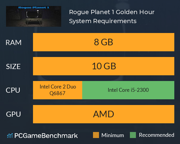 Rogue Planet 1: Golden Hour System Requirements PC Graph - Can I Run Rogue Planet 1: Golden Hour