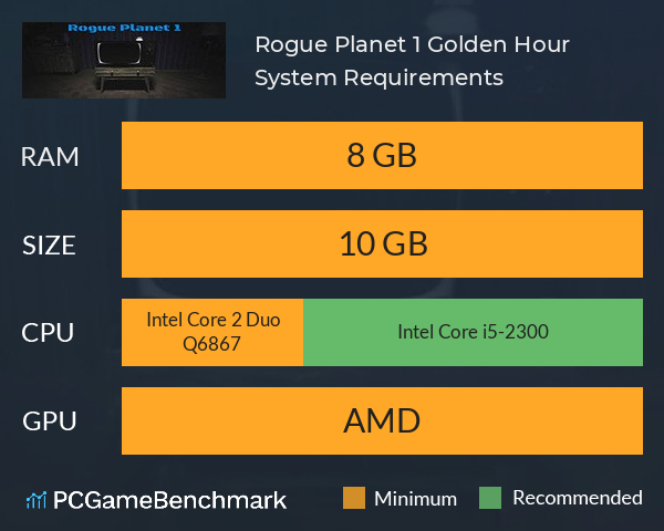 Rogue Planet 1: Golden Hour System Requirements PC Graph - Can I Run Rogue Planet 1: Golden Hour Rogue Planet 1: Golden Hour System Requirements PC Graph - Can I Run Rogue Planet 1: Golden Hour