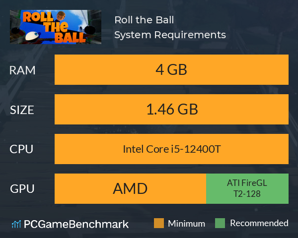 Roll the Ball System Requirements PC Graph - Can I Run Roll the Ball Roll the Ball System Requirements PC Graph - Can I Run Roll the Ball