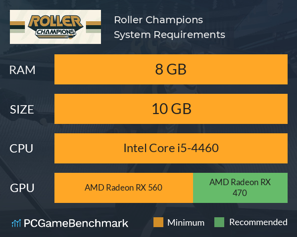 Roller Champions™ System Requirements PC Graph - Can I Run Roller Champions™