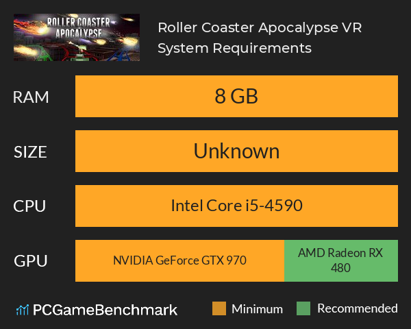 Roller Coaster Apocalypse VR System Requirements PC Graph - Can I Run Roller Coaster Apocalypse VR Roller Coaster Apocalypse VR System Requirements PC Graph - Can I Run Roller Coaster Apocalypse VR
