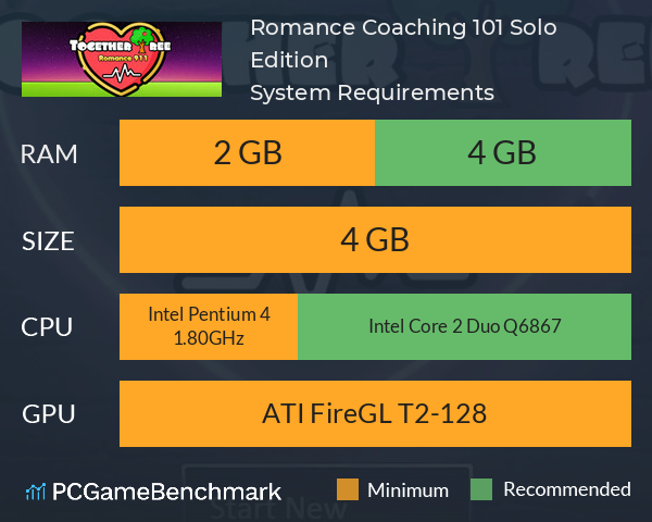 Romance Coaching 101: Solo Edition System Requirements PC Graph - Can I Run Romance Coaching 101: Solo Edition Romance Coaching 101: Solo Edition System Requirements PC Graph - Can I Run Romance Coaching 101: Solo Edition