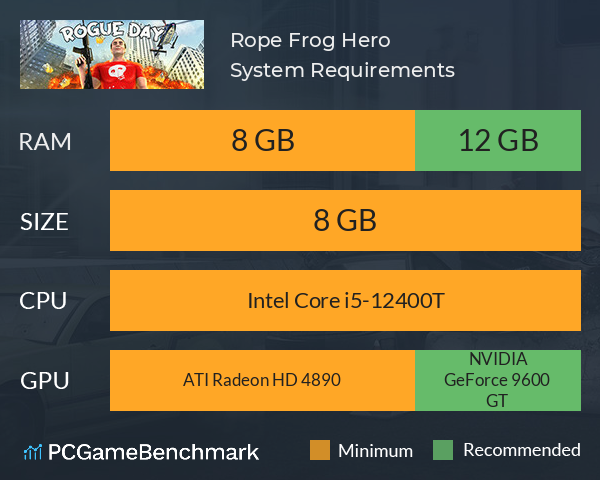 Rope Frog Hero System Requirements PC Graph - Can I Run Rope Frog Hero