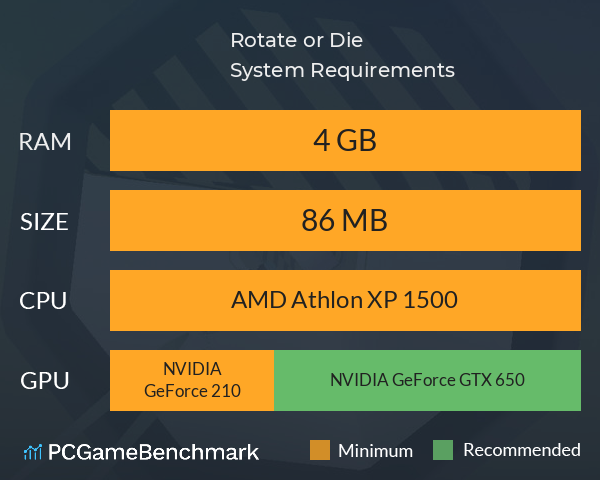Rotate or Die System Requirements PC Graph - Can I Run Rotate or Die Rotate or Die System Requirements PC Graph - Can I Run Rotate or Die