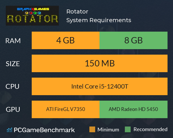 Rotator System Requirements PC Graph - Can I Run Rotator