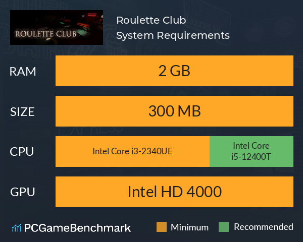 Roulette Club System Requirements PC Graph - Can I Run Roulette Club Roulette Club System Requirements PC Graph - Can I Run Roulette Club