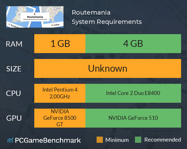 Routemania System Requirements PC Graph - Can I Run Routemania Routemania System Requirements PC Graph - Can I Run Routemania