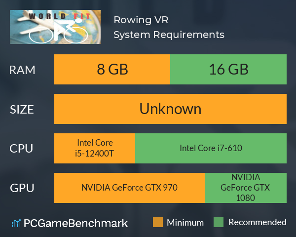 Rowing VR System Requirements PC Graph - Can I Run Rowing VR