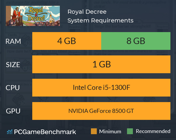 Royal Decree! System Requirements PC Graph - Can I Run Royal Decree!