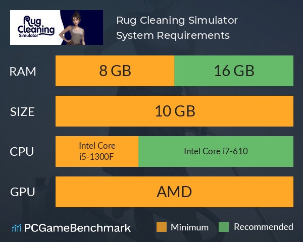 Rug Cleaning Simulator System Requirements PC Graph - Can I Run Rug Cleaning Simulator Rug Cleaning Simulator System Requirements PC Graph - Can I Run Rug Cleaning Simulator