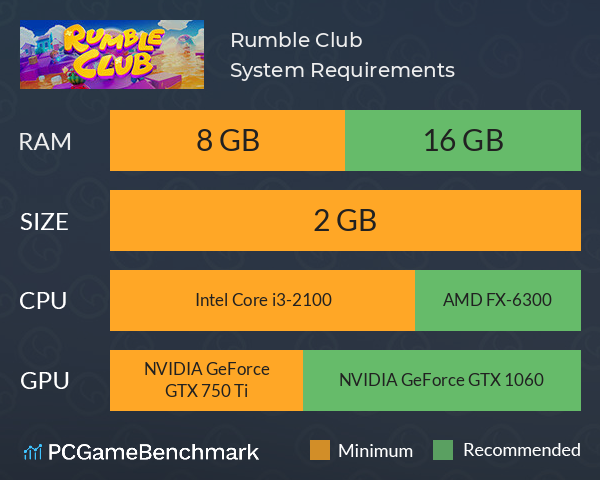 Rumble Club System Requirements PC Graph - Can I Run Rumble Club