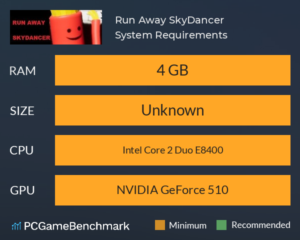 Run Away SkyDancer System Requirements PC Graph - Can I Run Run Away SkyDancer Run Away SkyDancer System Requirements PC Graph - Can I Run Run Away SkyDancer