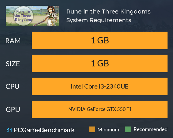 Rune in the Three Kingdoms System Requirements PC Graph - Can I Run Rune in the Three Kingdoms Rune in the Three Kingdoms System Requirements PC Graph - Can I Run Rune in the Three Kingdoms