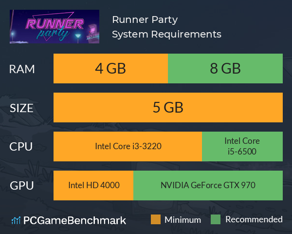 Runner Party System Requirements PC Graph - Can I Run Runner Party