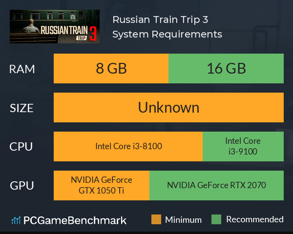 Russian Train Trip 3 System Requirements PC Graph - Can I Run Russian Train Trip 3 Russian Train Trip 3 System Requirements PC Graph - Can I Run Russian Train Trip 3