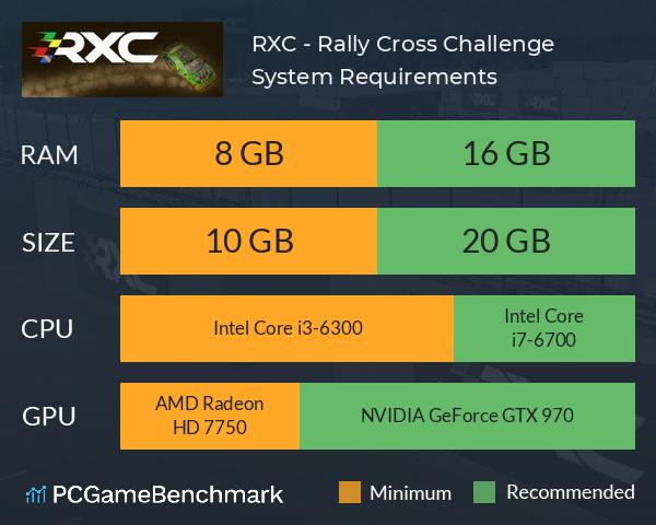 RXC - Rally Cross Challenge System Requirements PC Graph - Can I Run RXC - Rally Cross Challenge