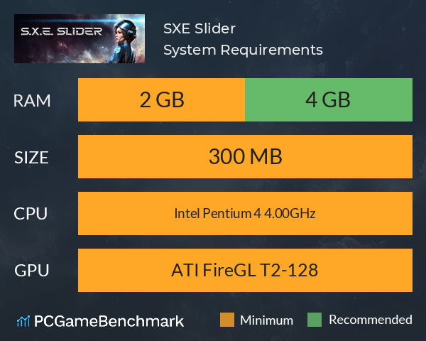 S.X.E. Slider System Requirements PC Graph - Can I Run S.X.E. Slider S.X.E. Slider System Requirements PC Graph - Can I Run S.X.E. Slider