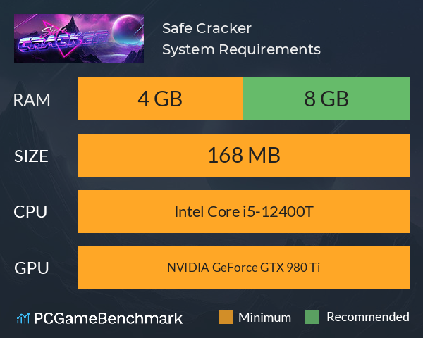 Safe Cracker System Requirements PC Graph - Can I Run Safe Cracker Safe Cracker System Requirements PC Graph - Can I Run Safe Cracker